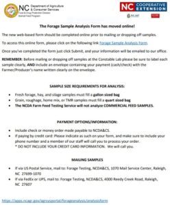 online forage sample information