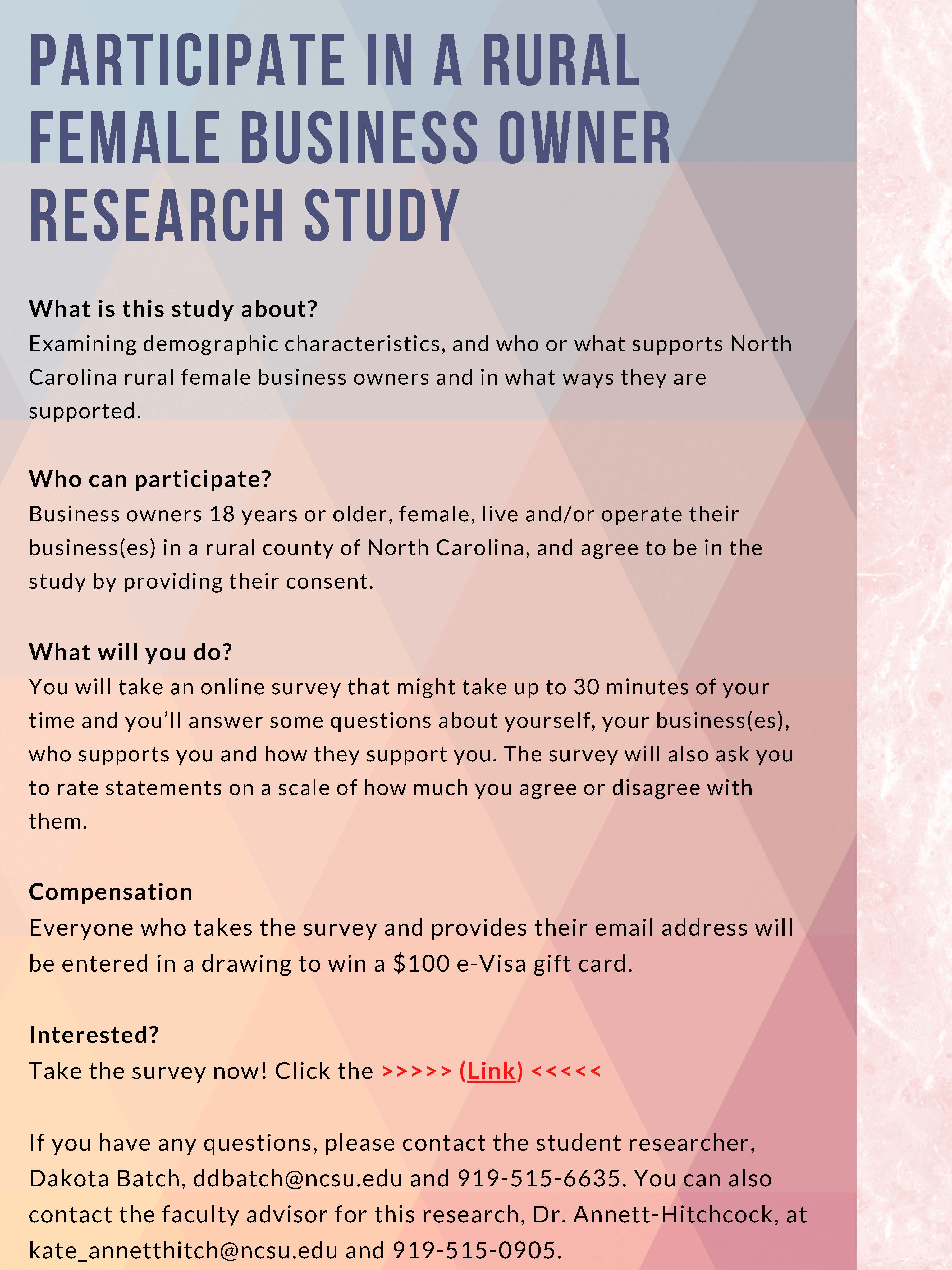 Research study flyer