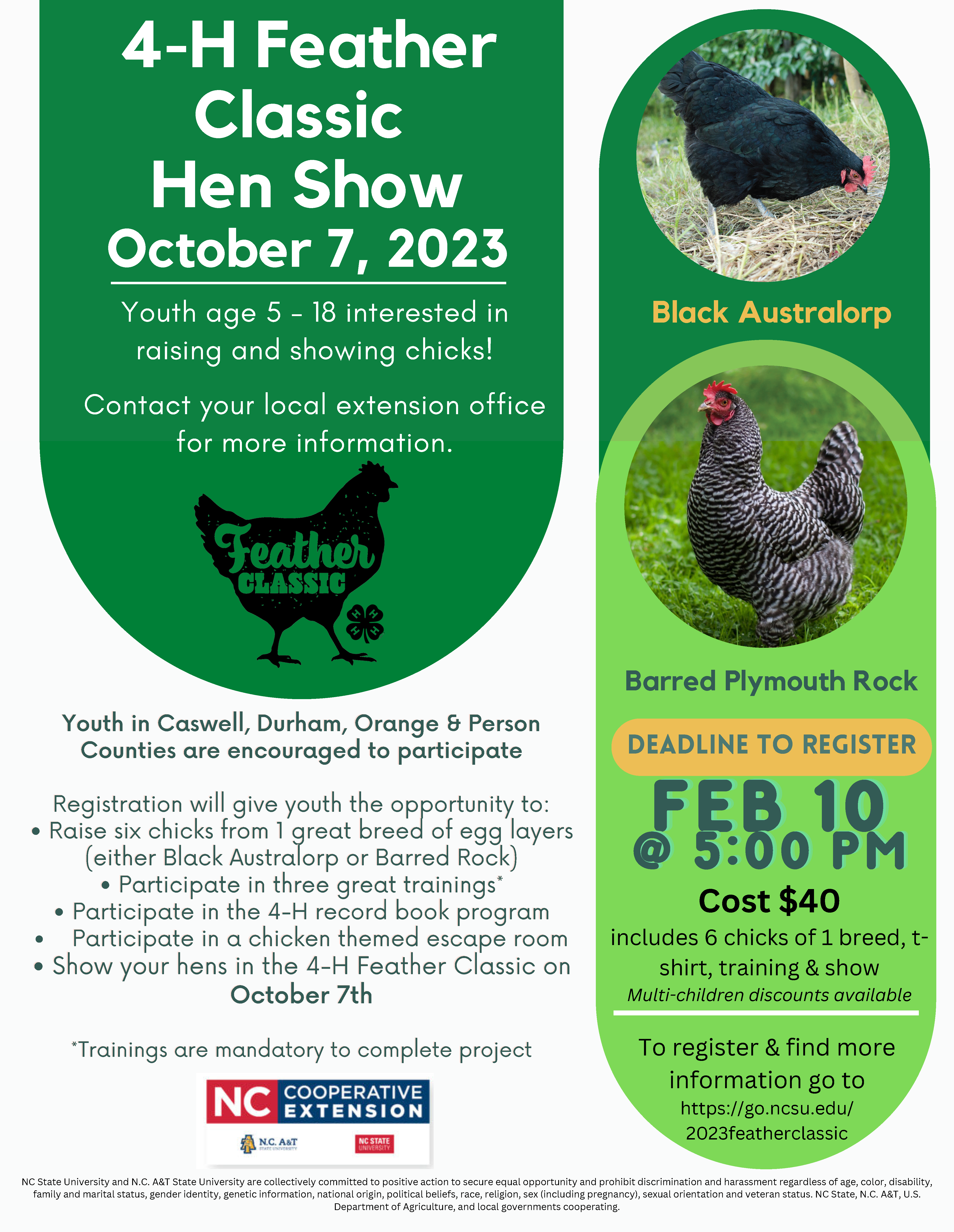 4-H Feather Classic Hen Show.