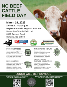 Cover photo for 2023 North Carolina Beef Cattle Field Day - March 18th