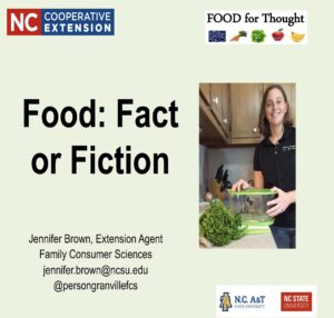 Cover photo for Food: Facts or Fiction
