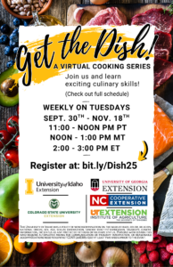 Cover photo for Get the Dish: Virtual Cooking Series