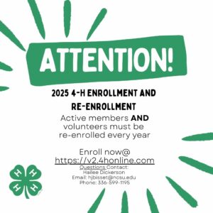 Cover photo for 2025 4-H Re-Enrollment Is Open!