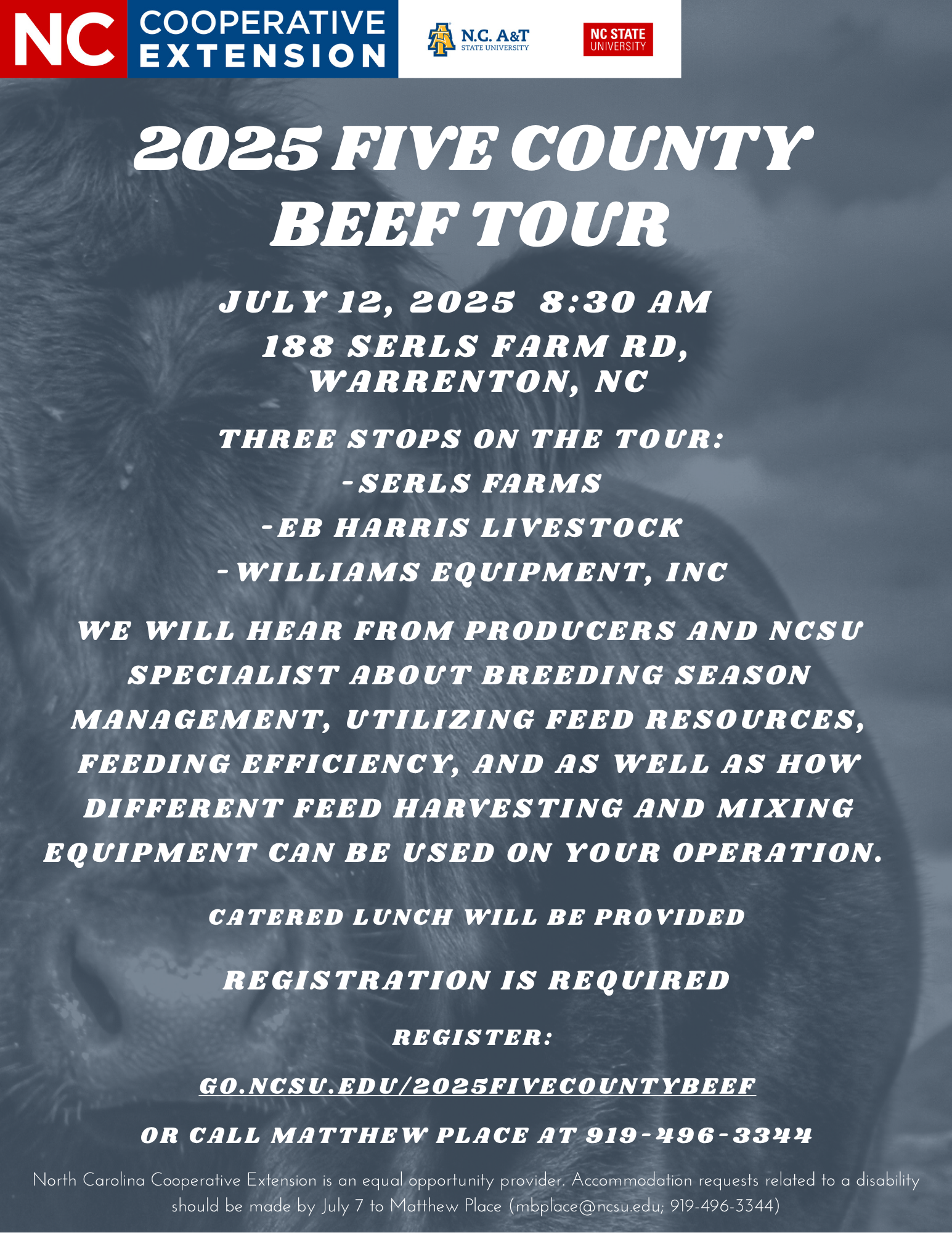 Flier with event details